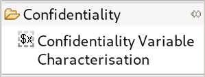 Tool to create variable characterizations for confidentiality