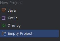 Creating an empty project